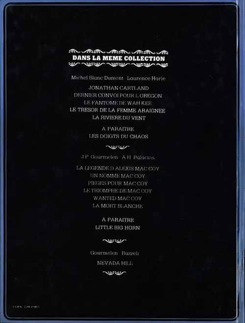 Verso de l'album Jonathan Cartland Tome 5 La rivière du vent