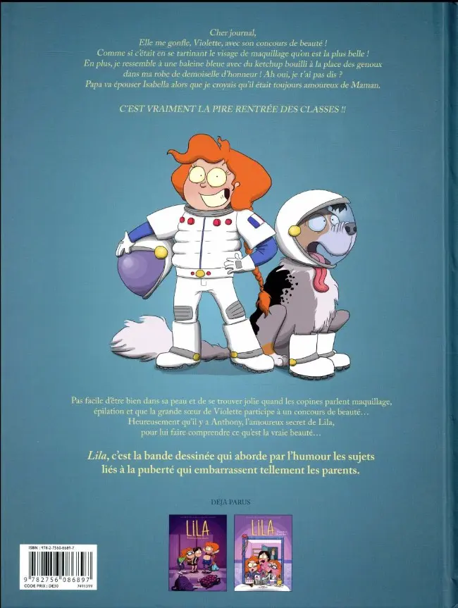 Verso de l'album Lila Tome 2 Tes belle et tu sens bon !