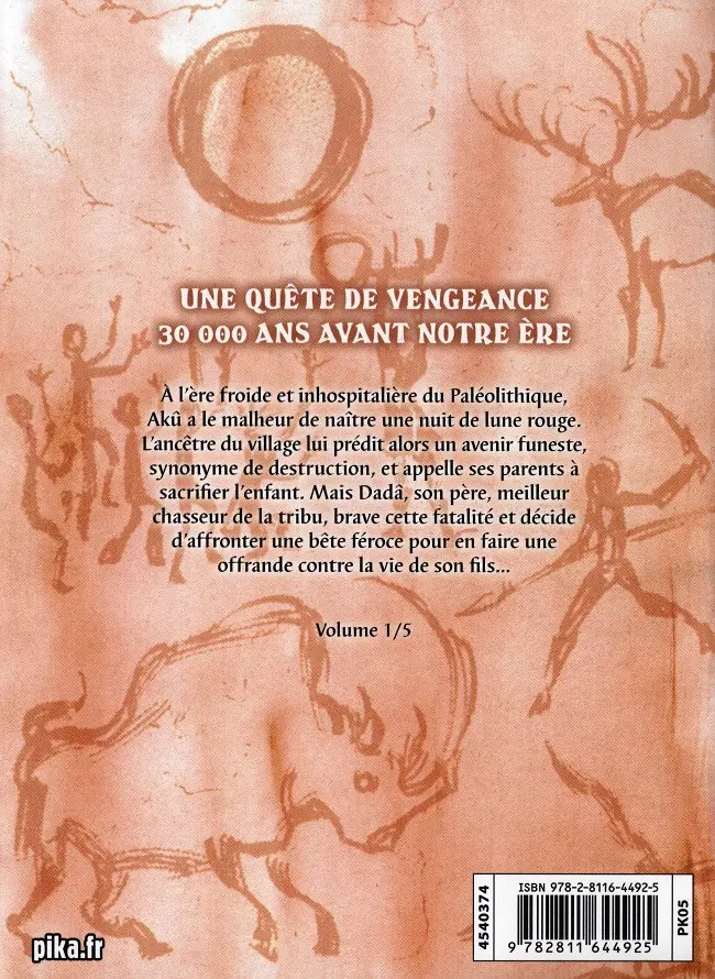 Verso de l'album Akû - le Chasseur Maudit 1
