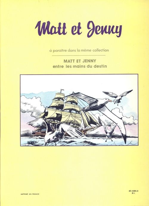 Verso de l'album Matt et Jenny Tome 1 Seuls dans le nouveau monde