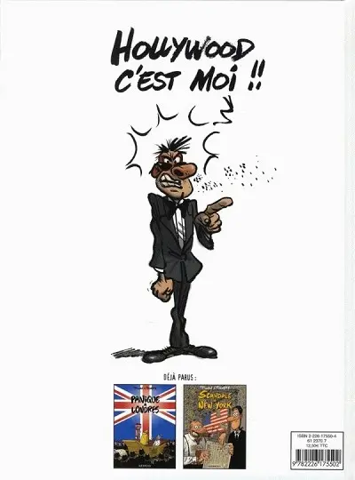 Verso de l'album Panique à Londres - Dico & Charles Tome 3 Triomphe à Hollywood