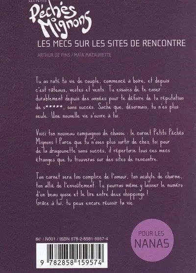 Verso de l'album Péchés mignons (Les petits) Tome 2 Les mecs sur les sites de rencontre