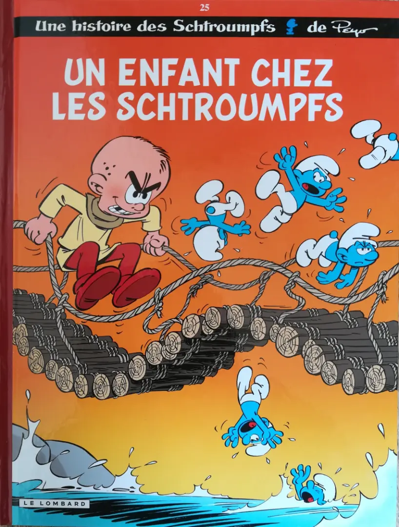 Couverture de l'album Les Schtroumpfs Tome 25 Un enfant chez les Schtroumpfs