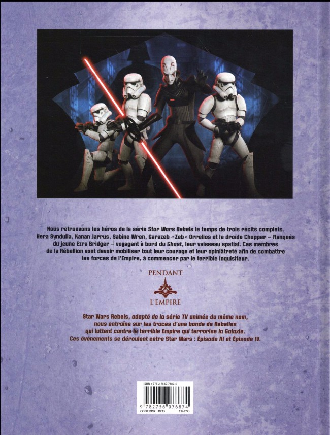 Verso de l'album Star Wars - Rebels Tome 3
