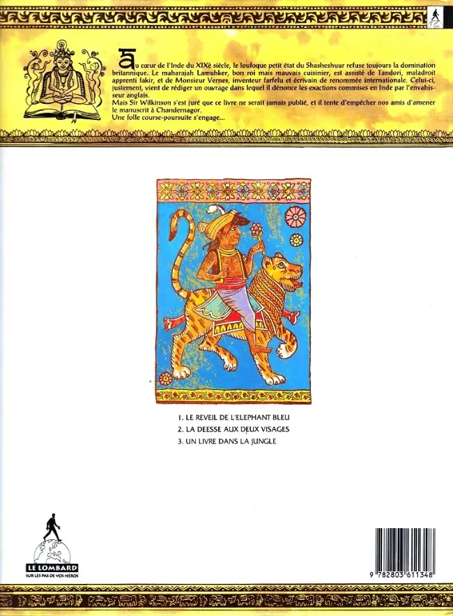 Verso de l'album Tandori Tome 3 Un livre dans la jungle