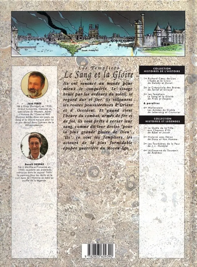 Verso de l'album Les Templiers Le sang et la gloire