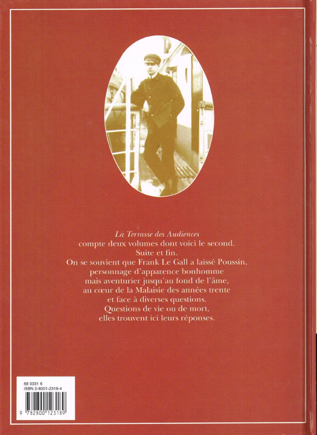 Verso de l'album Théodore Poussin Tome 10 La Terrasse des Audiences - Tome 2