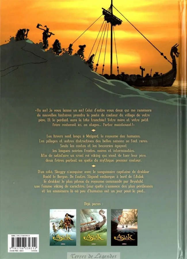 Verso de l'album Aslak Tome 3 Le milieu du mât