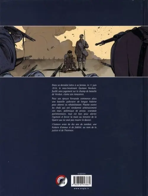 Verso de l'album Verdun Tome 3 Les fusillés de Fleury