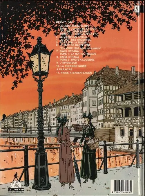 Verso de l'album Victor Sackville Tome 10 La cigogne noire
