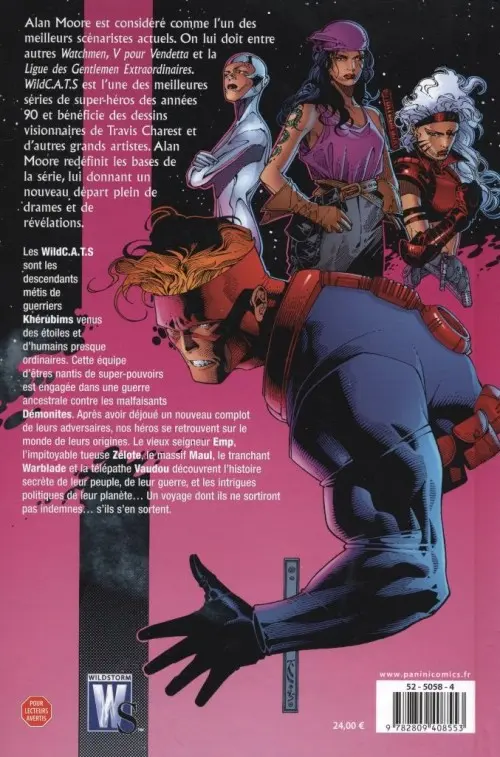 Verso de l'album WildC.A.T.S Tome 1 Monde des origines