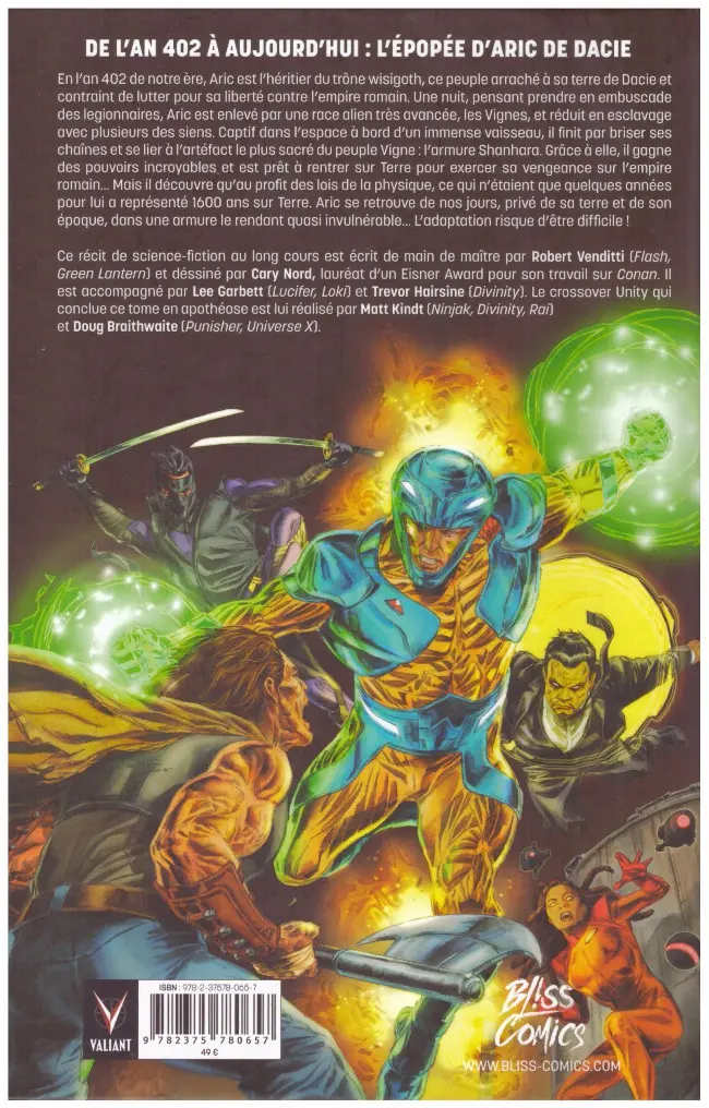 Verso de l'album X-O Manowar Tome 1 Intégrale