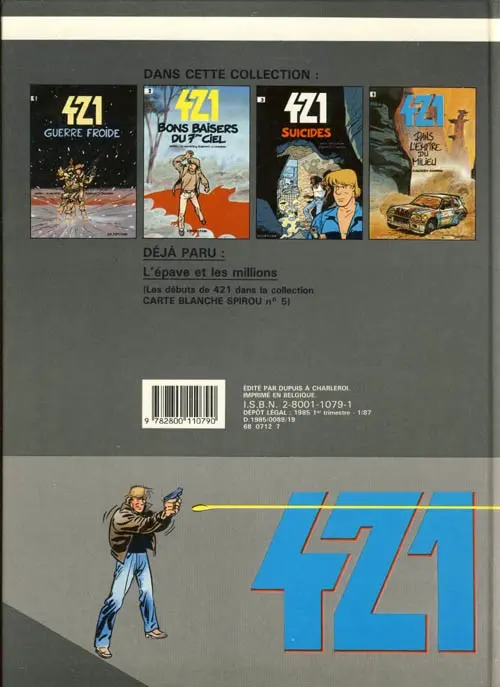 Verso de l'album 421 Tome 2 Bons baisers du 7ème ciel