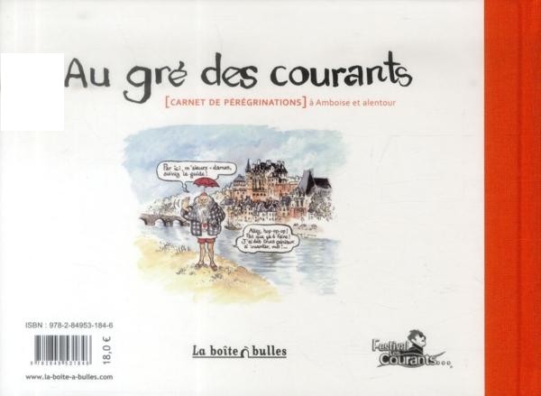 Verso de l'album Au gré des courants [Carnet de pérégrinations] à Amboise et alentour