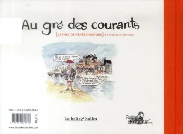 Verso de l'album Au gré des courants [Carnet de pérégrinations] à Amboise et alentour