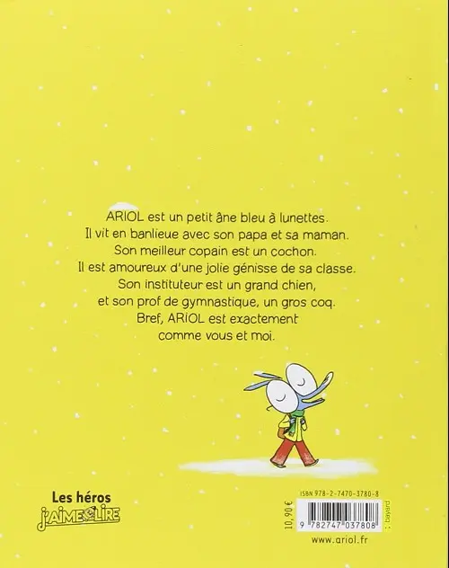 Verso de l'album Ariol Tome 1 Un petit âne comme vous et moi