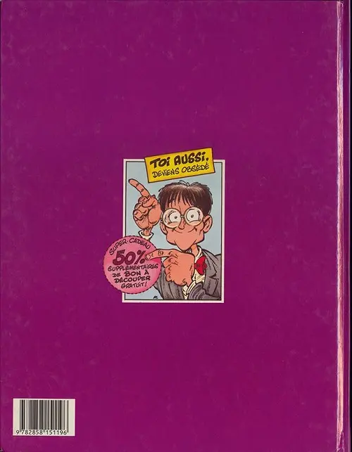 Verso de l'album Athanagor Wurlitzer, obsédé sexuel Tome 3 Mode d'emploi