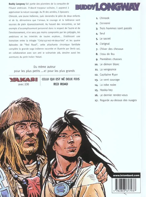 Verso de l'album Buddy Longway Tome 7 L'hiver des chevaux
