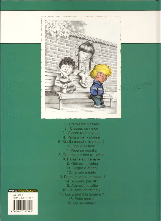 Verso de l'album Cédric Tome 3 Classe tous risques