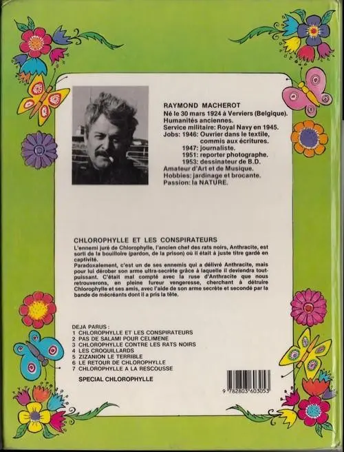 Verso de l'album Chlorophylle Tome 1 Chlorophylle et les conspirateurs