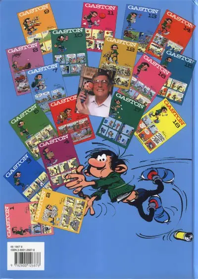 Verso de l'album Gaston Tome 7 Édition spéciale 40e anniversaire