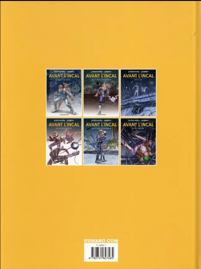 Verso de l'album Avant l'Incal Tome 4 Anarcopsychotiques