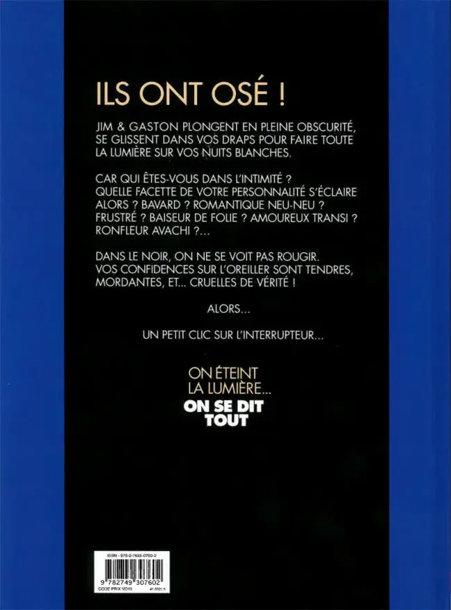 Verso de l'album Jim et ses copains Tome 3 On éteint la lumière... on se dit tout