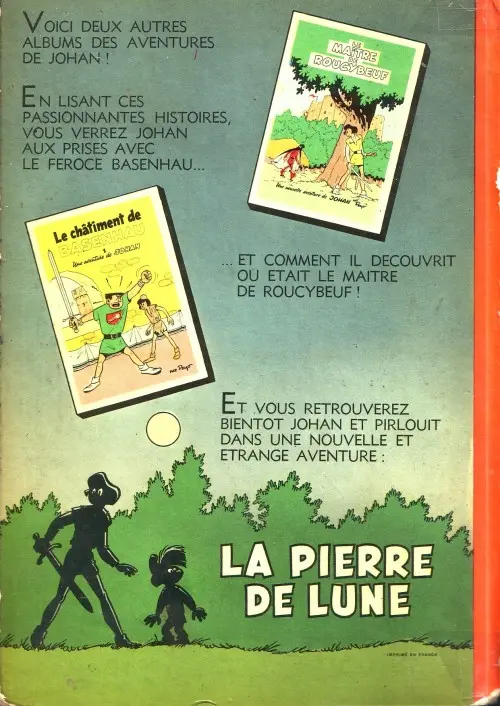 Verso de l'album Johan et Pirlouit Tome 3 Le lutin du bois aux roches