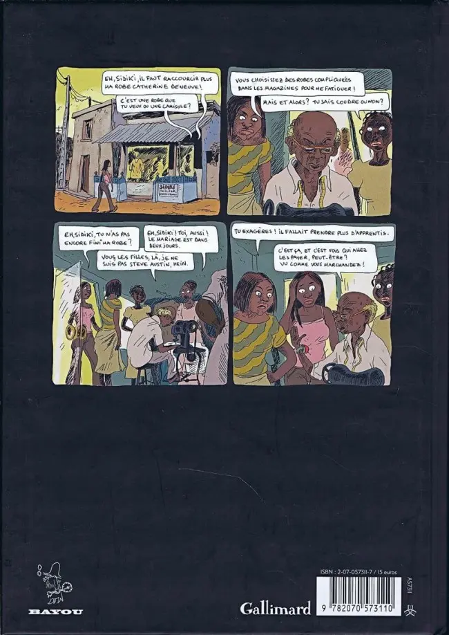 Verso de l'album Aya de Yopougon Tome 1