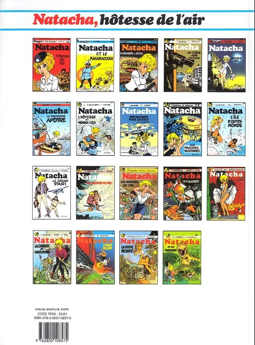 Verso de l'album Natacha Tome 9 Les machines incertaines