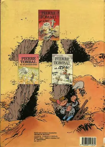 Verso de l'album Pierre Tombal Tome 1 Les 44 premiers trous