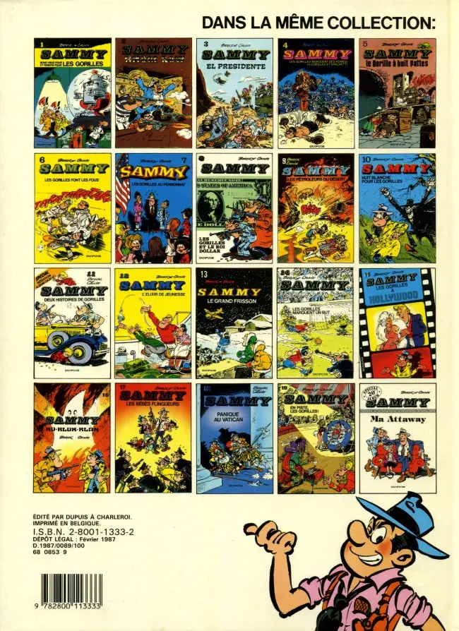 Verso de l'album Sammy Tome 5 Le gorille à huit pattes