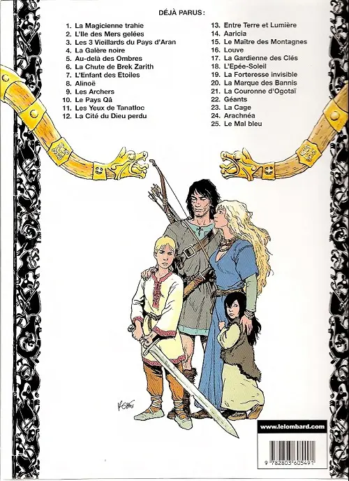 Verso de l'album Thorgal Tome 10 Le pays Qâ
