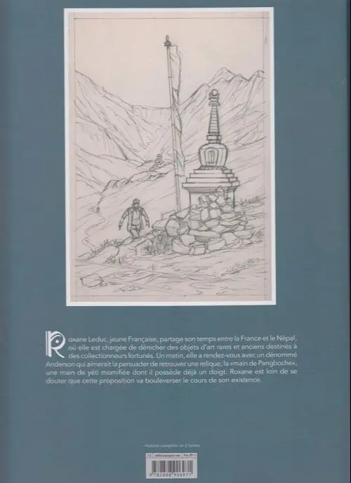 Verso de l'album Les Tribulations de Roxane Tome 1 La main de Pangboche (première partie)