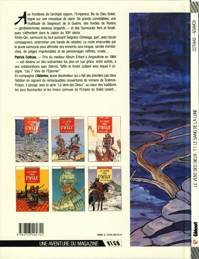 Verso de l'album Le Vent des Dieux Tome 1 Le sang de la lune