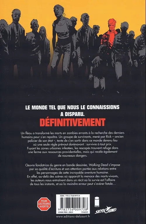 Verso de l'album Walking Dead Tome 2 Cette vie derrière nous