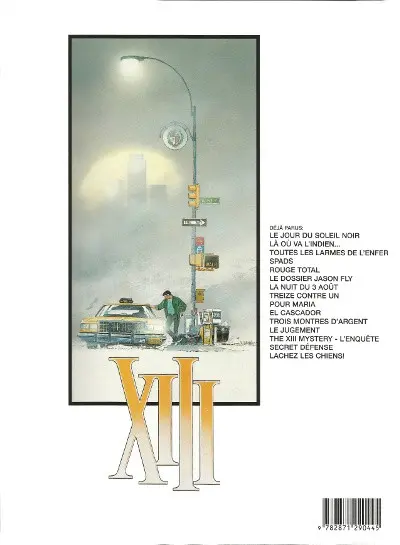 Verso de l'album XIII Tome 5 Rouge total