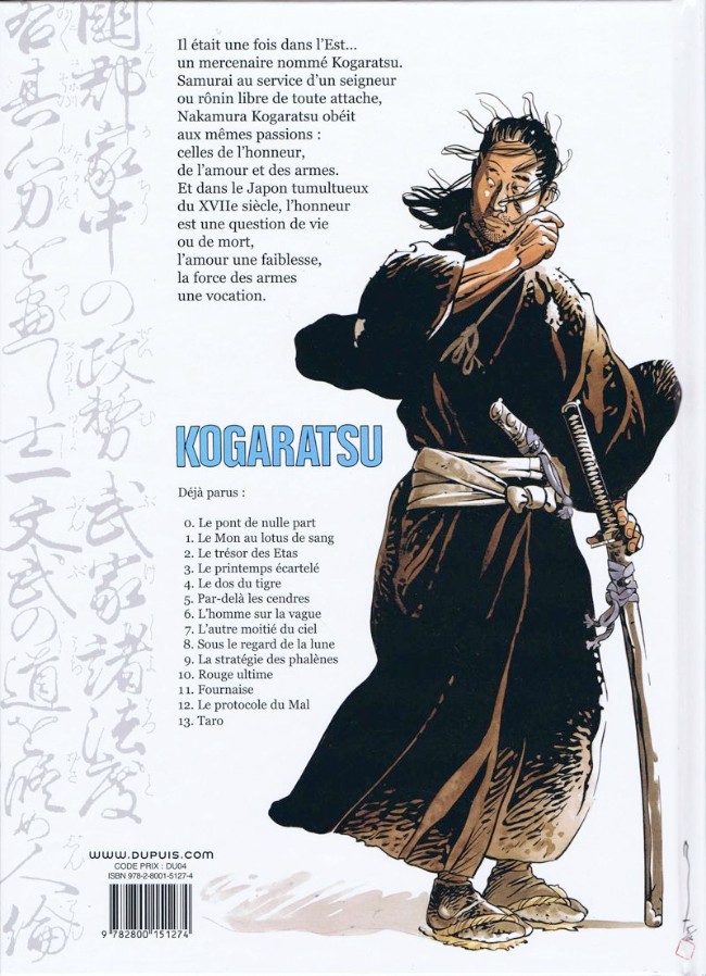 Verso de l'album Kogaratsu Tome 13 Taro