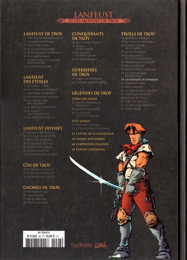 Verso de l'album Lanfeust et les mondes de Troy Tome 55 Trolls de Troy - Les enragés du Darshan (II)