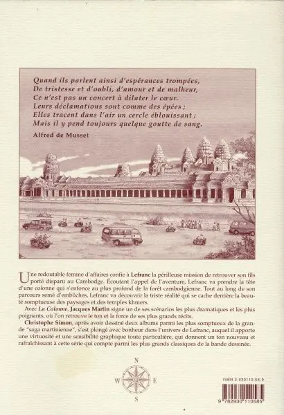 Verso de l'album Lefranc Au Fil du Mékong