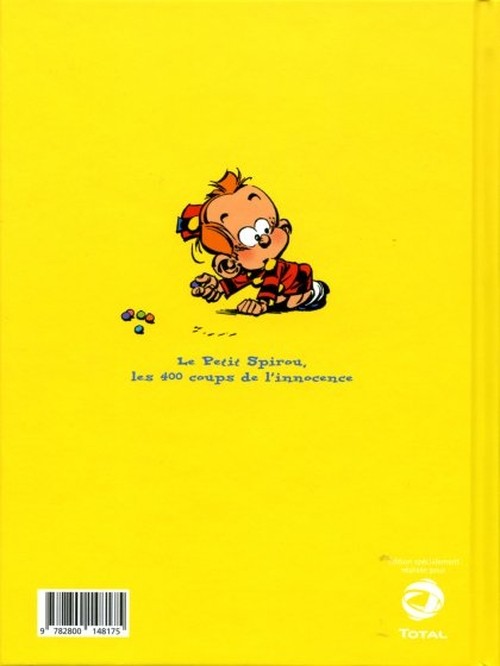 Verso de l'album Le Petit Spirou Albums publicitaires pour Total J'ai fait une bêtise ?