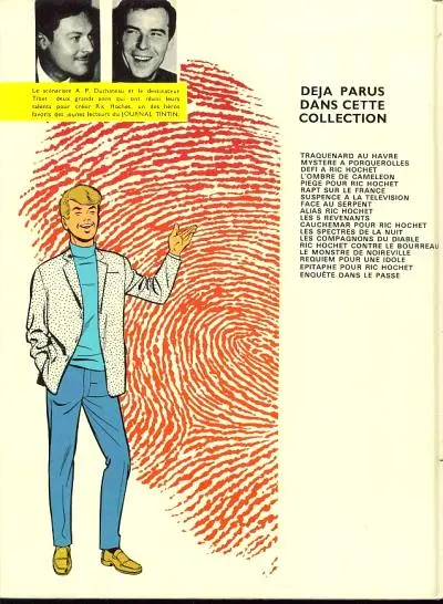 Verso de l'album Ric Hochet Tome 18 Enquête dans le passé