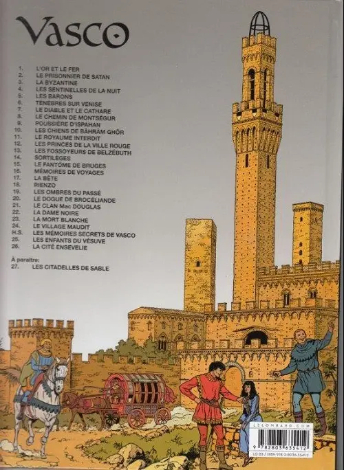 Verso de l'album Vasco Tome 26 La cité ensevelie