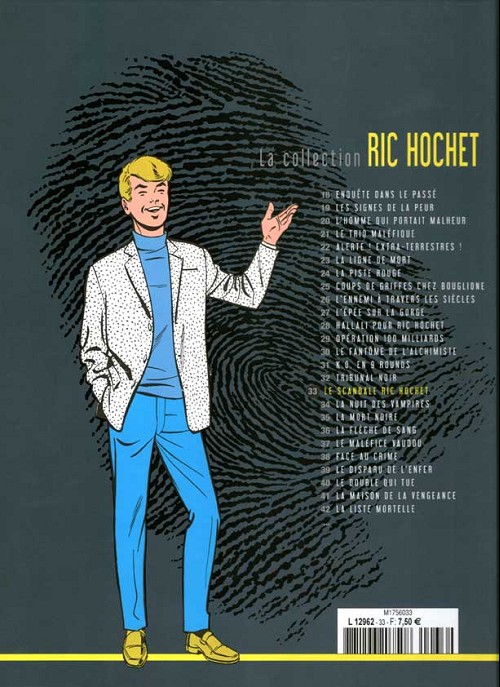 Verso de l'album Ric Hochet La collection Tome 33 Le scandale Ric Hochet