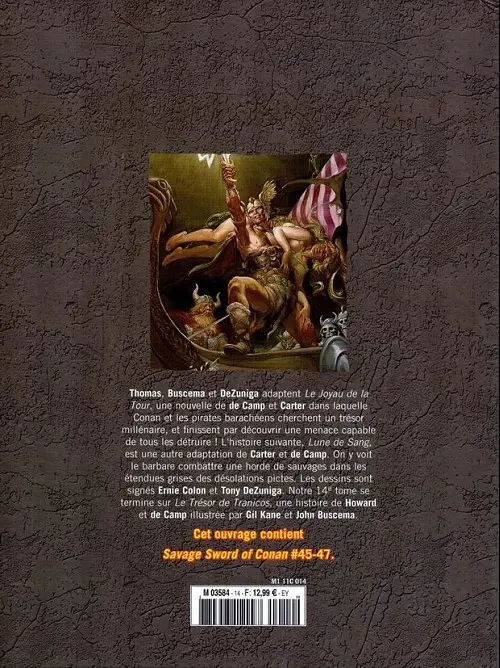 Verso de l'album The Savage Sword of Conan - La Collection Tome 14 Lune de sang