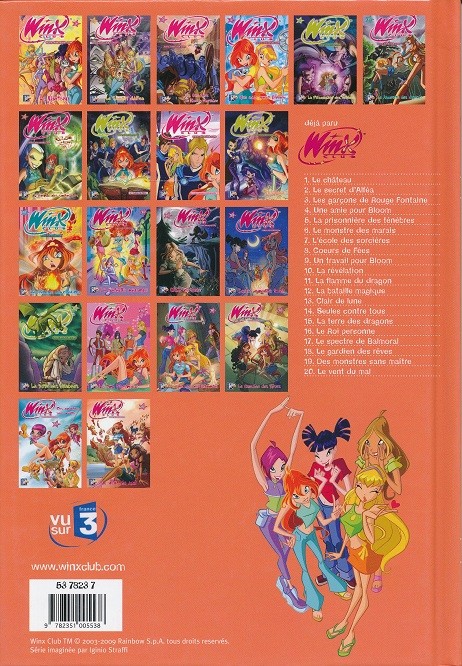 Verso de l'album Winx Club Tome 20 Le vent du mal