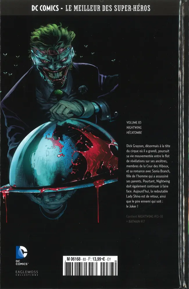 Verso de l'album DC Comics - Le Meilleur des Super-Héros Volume 83 Nightwing - Hécatombe