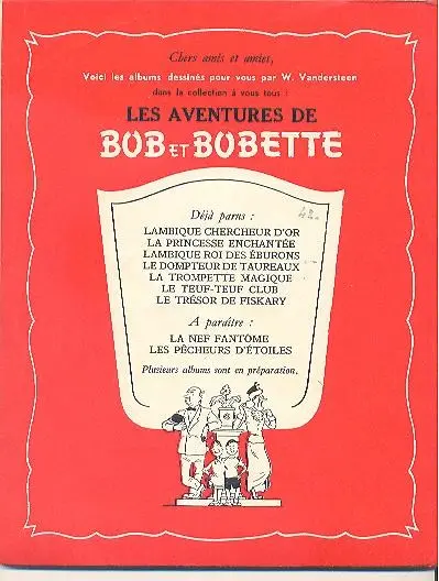 Verso de l'album Bob et Bobette Tome 7 Le trésor de Fiskary