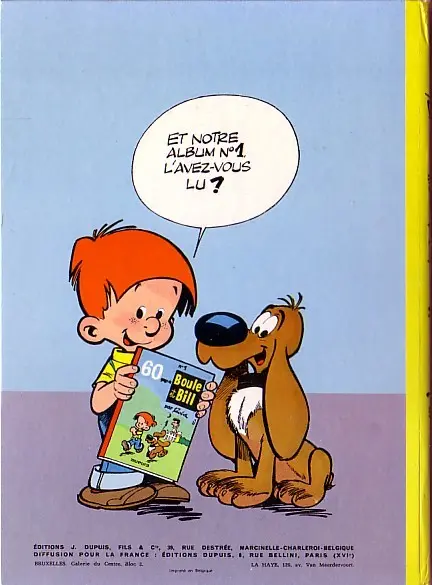 Verso de l'album Boule & Bill Tome 2 60 gags de Boule et Bill