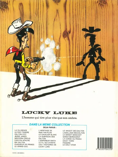 Verso de l'album Lucky Luke Tome 36 Western Circus